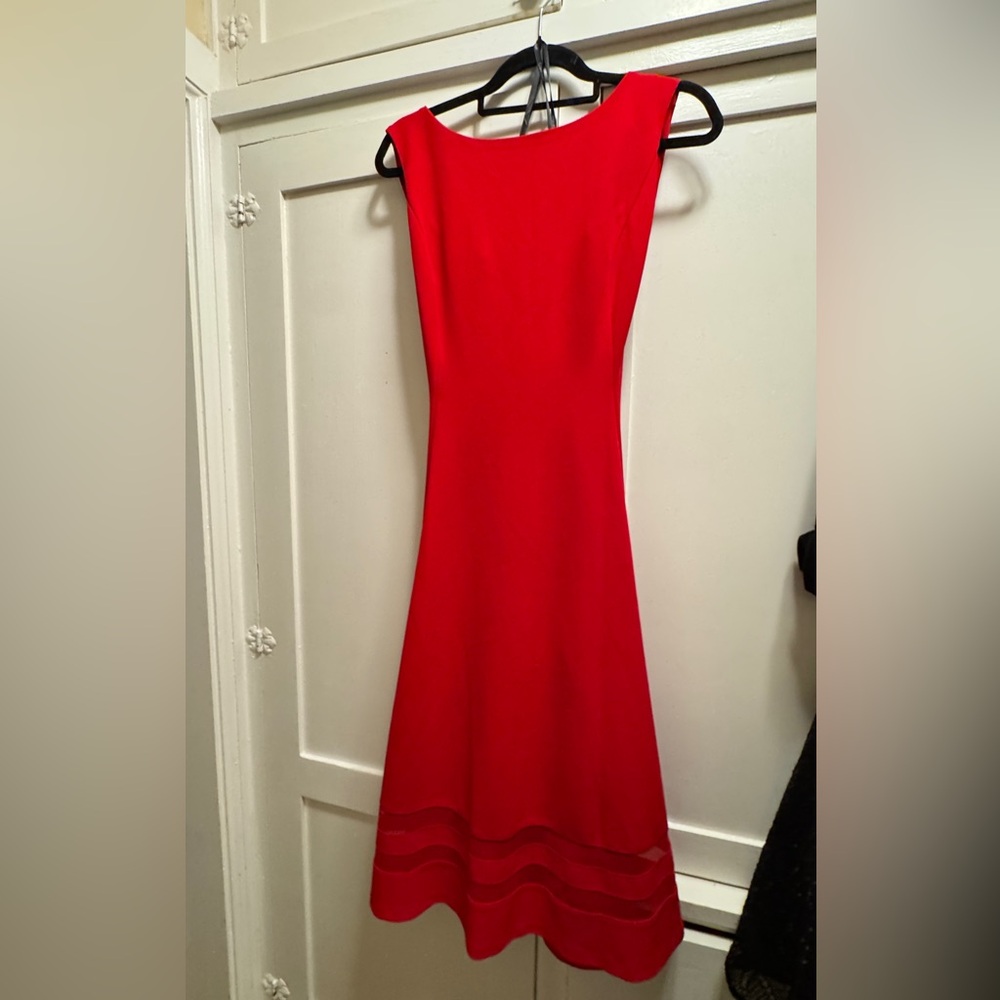 Calvin Klein Strapless Red Dress